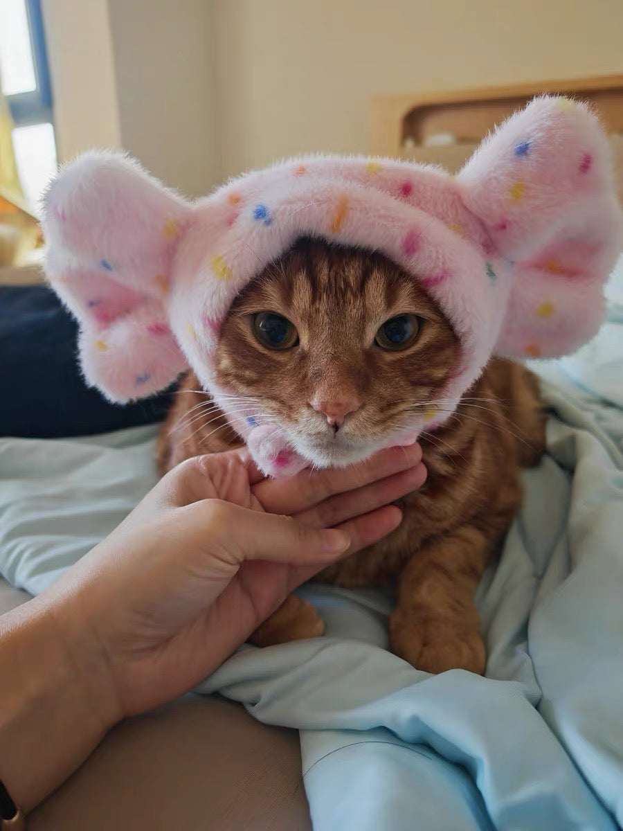Pink Candy Cat Hat - Sweet Costume for Your Feline Friend