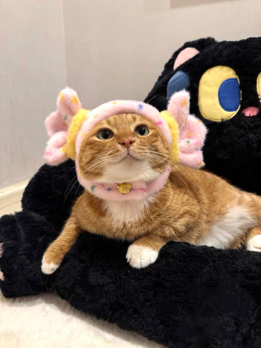 Pink Candy Cat Hat - Sweet Costume for Your Feline Friend