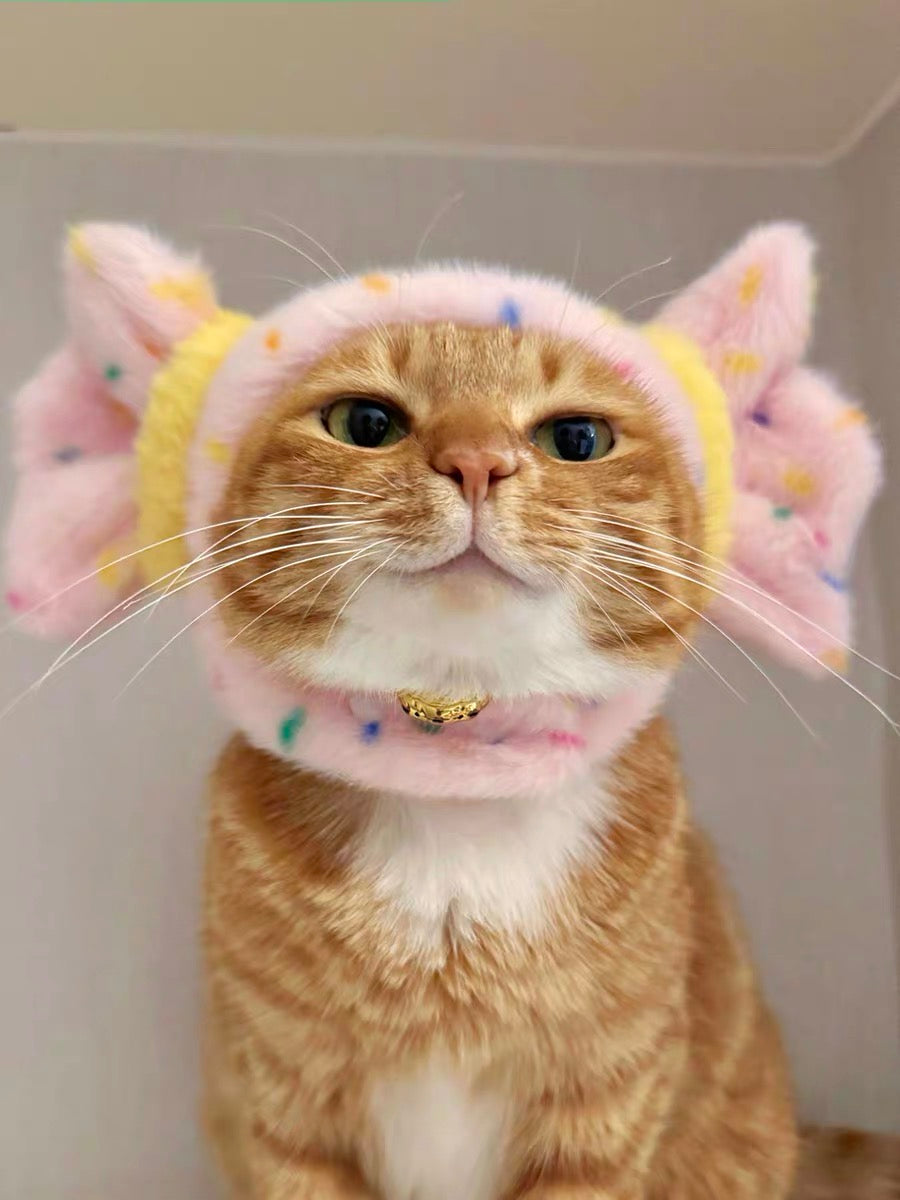 Pink Candy Cat Hat - Sweet Costume for Your Feline Friend